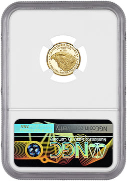 2023-W $5 Tenth Ounce Gold Eagle FDI NGC PF70 Ultra Cameo Ron Harrigal Signed