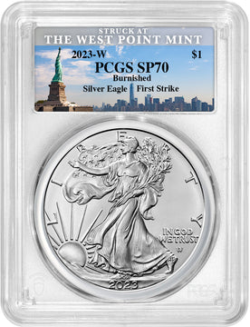 2023-W Burnished Silver Eagle Liberty First Strike PCGS MS70