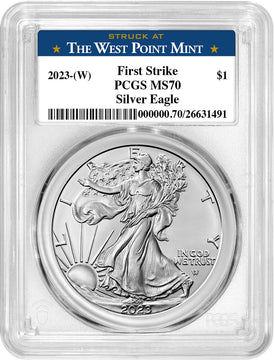 2023 (W) Silver Eagle First Strike WP PCGS MS70 Struck at West Point