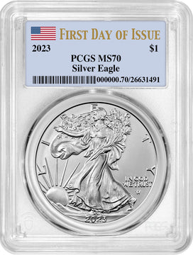 2023 American Silver Eagle First Day of Issue PCGS MS70