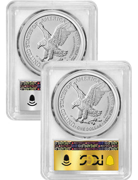 2023 Silver Eagle 2-Coin Set 1-2023 First Strike PCGS MS70