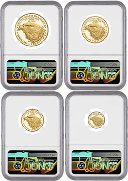 2023-W Gold Eagle 4-Coin Set First Day of Issue NGC PF70 Ultra Cameo
