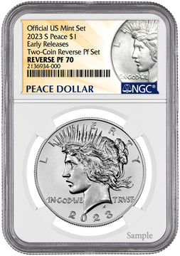 2023-S Peace Silver Dollar Reverse Proof Early Releases NGC MS70