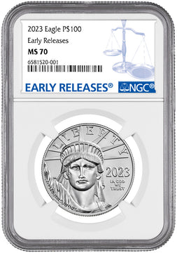 2023 $100 One-Ounce Platinum Liberty Eagle ER NGC MS70