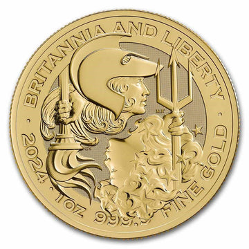 2024 1 oz Britannia and Liberty King Charles Gold Coin BU