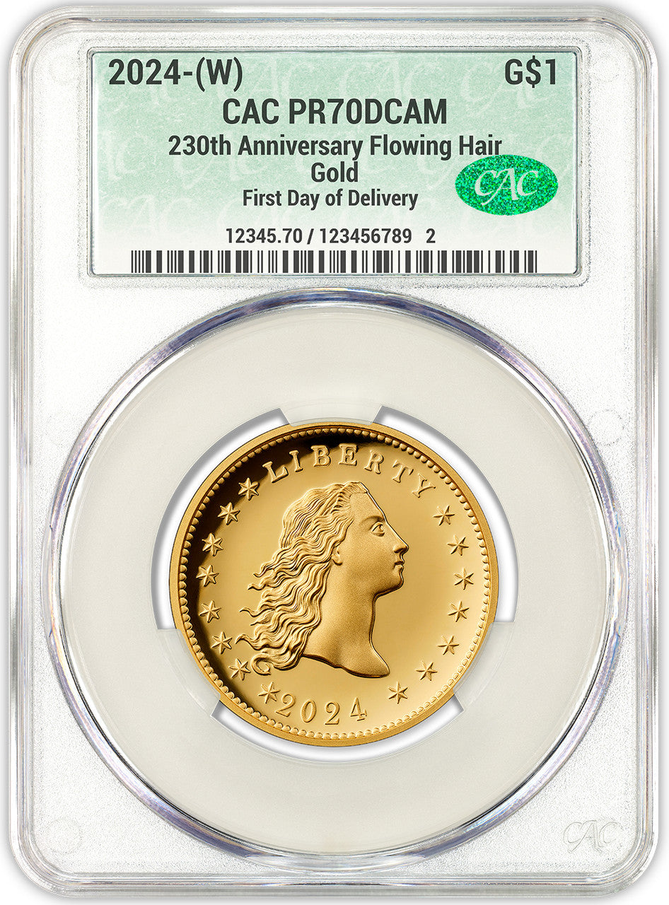 超硬合金バレル　ファイナルアンサーエピローグ　３１０４　最終モデル 2024-W 230th Anniversary Flowing Hair Gold Dollar AD CAC PR70