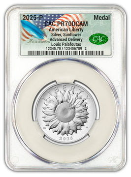 2025-P American Liberty Series Silver Medal AD CACG PR70 Founders