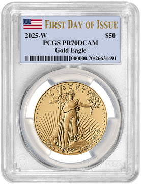 2025-W $50 Proof Gold Eagle FDI PCGS PR70 Deep Cameo