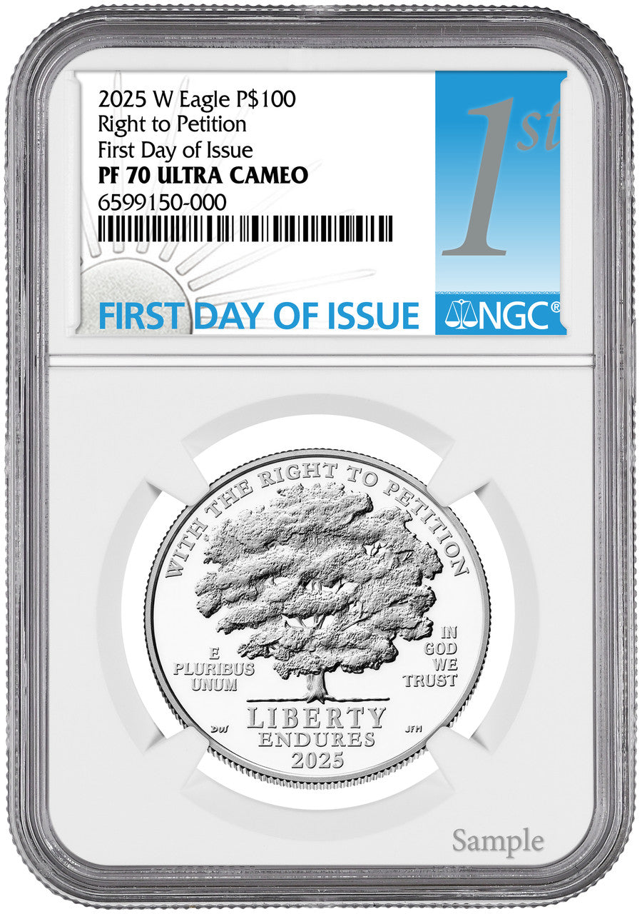 2025-W $100 Platinum Eagle Right To Petition FDI NGC PF70 | LCR Coin