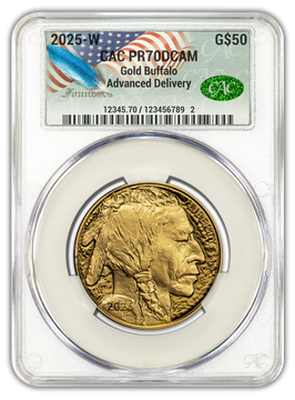 2025-W $50 Proof Gold Buffalo AD CAC PR70 Founders Label