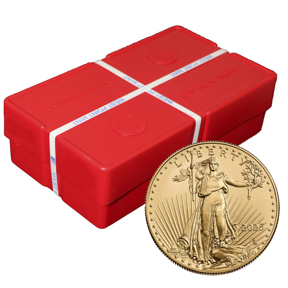 2025 - 500 OZ Mint Sealed Box American Gold Eagles | LCR Coin