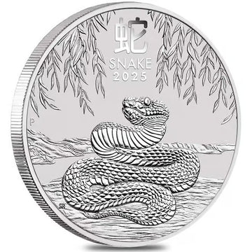 2025 5 oz Silver Lunar Snake BU Australian Perth Mint