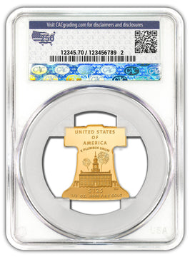 2026-P Freedom Ringing Liberty Bell 1/2 oz Gold Coin CAC PR70 Battlefield