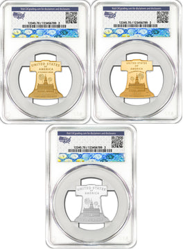 2026-P Freedom Ringing Liberty Bell 3-Coin Set FDD CAC PR69 Battlefield