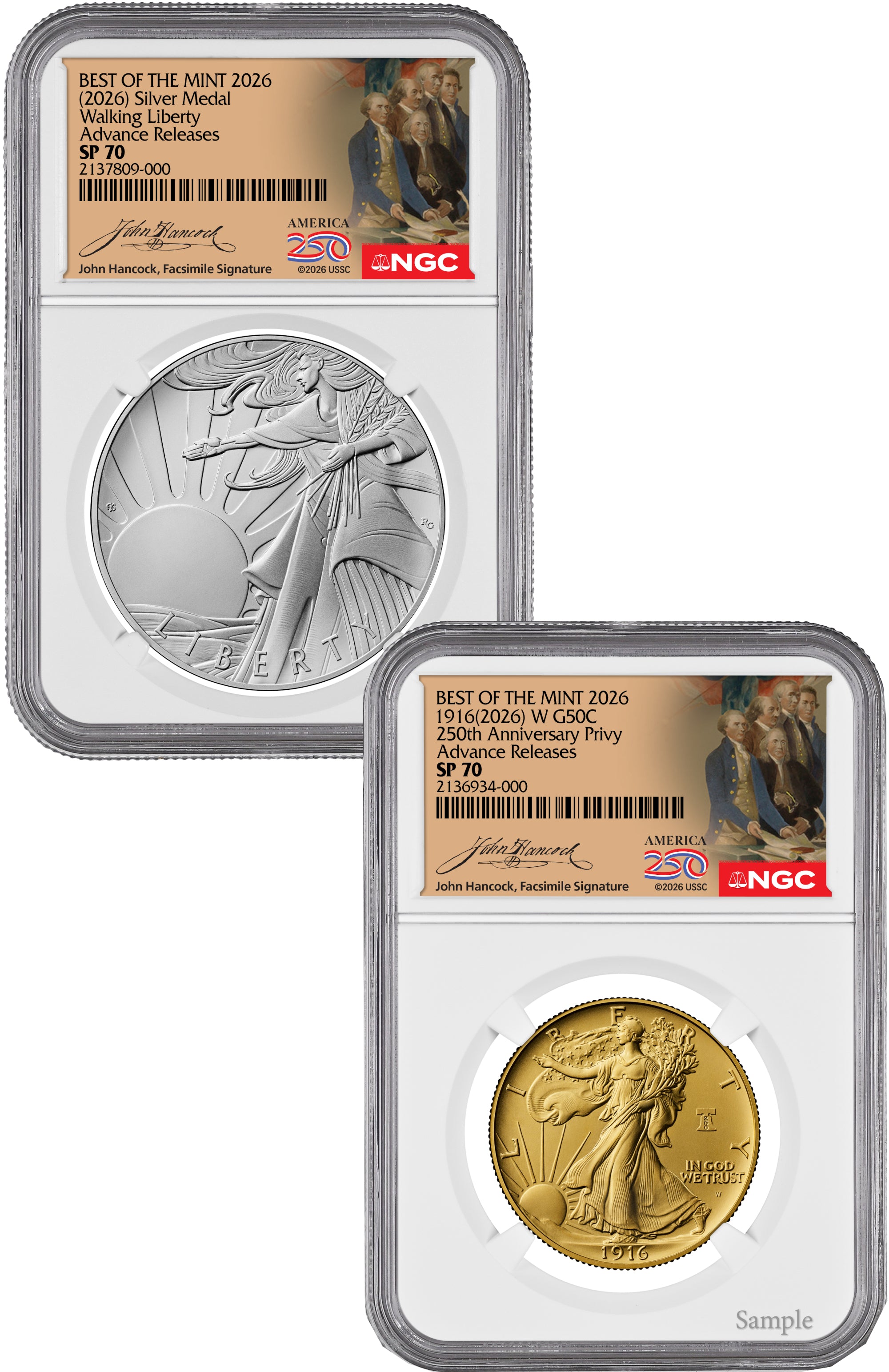 2026-W Best of the Mint 1916 Gold Walking Liberty Half & Silver
