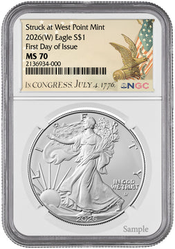 2026(W) Stuck at West Point Mint American Silver Eagle FDI NGC MS70