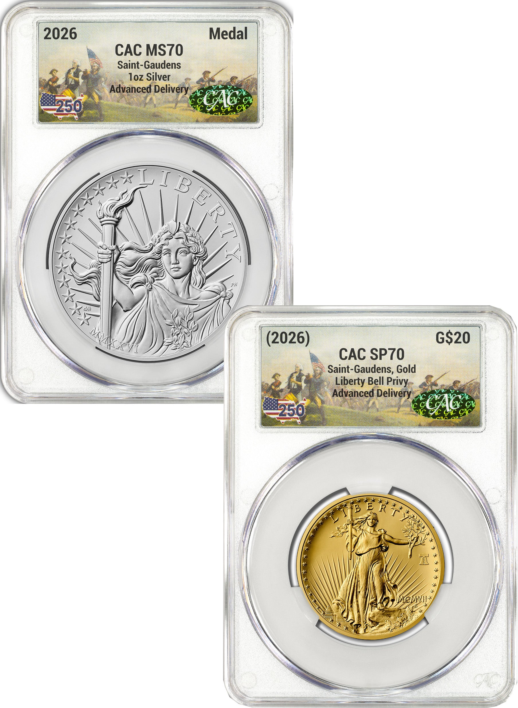 2026 1907 Saint-Gaudens High Relief $20 Gold Coin & Silver Medal