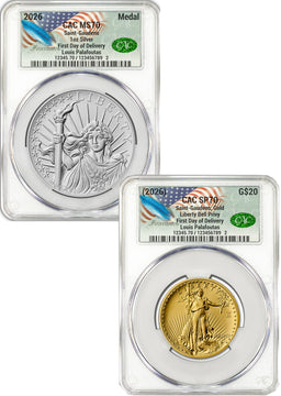 2026 Best of the Mint 1907 Saint-Gaudens High Relief Gold & Silver Set FDD CAC SP70/MS70 Founders 2026 Best of the Mint 1907 Saint-Gaudens High Relief Gold & Silver Set FDD CAC SP70/MS70 Founders