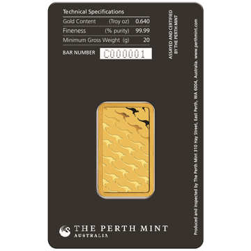 20 GRAM PERTH GOLD BAR 20 GRAM PERTH GOLD BAR