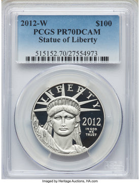2012-W $100 One-Ounce Platinum Eagle PCGS PR70