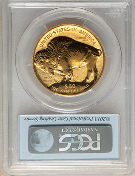 2013-W $50 One-Ounce Gold Buffalo Reverse Proof Chicago ANA PCGS PR70