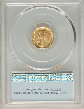 2016-W 10C Mercury Dime Gold 100th Anniversary First Strike SP PCGS MS70