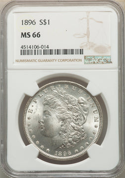 1896 S$1 Morgan Dollar NGC MS66