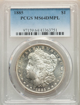 1885 $1 Morgan DMPL Morgan Dollar PCGS MS64