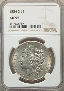 1884-S S$1 Morgan Dollar NGC AU55