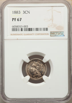 1883 3CN Proof Three Cent Nickel NGC PR67