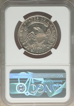 1834 50C Large Date Large Letter Bust Half Dollar NGC AU58