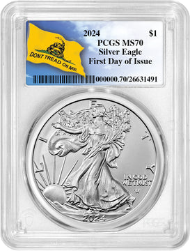 2024 American Silver Eagle FDI Tread Label PCGS MS70