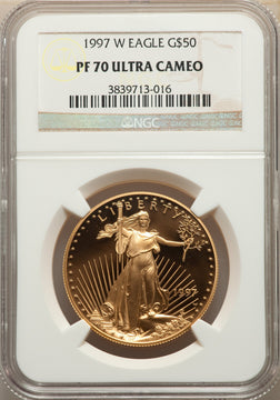 1997-W $50 One-Ounce Gold Eagle NGC MS70
