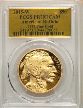 2015-W $50 One-Ounce Gold Buffalo PCGS PR70