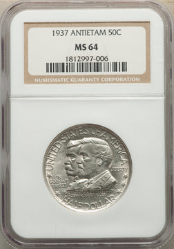 1937 50C Antietam Commemorative Silver NGC MS64