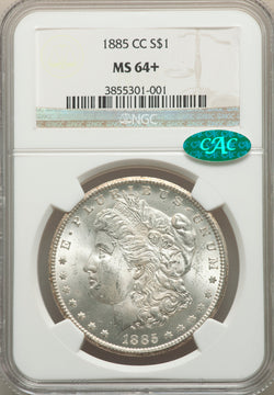 1885-CC S$1 CAC NGC Plus Morgan Dollar NGC MS64+