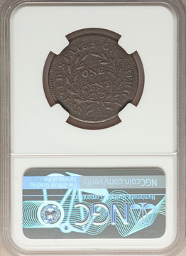 1796 1C Reverse of 1795 Single Leaves BN Large Cent Details NGC XF40