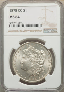 1878-CC S$1 Morgan Dollar NGC MS64