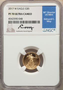 2017-W $5 Tenth-Ounce Gold Eagle NGC MS70