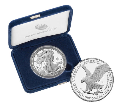 2025-P 250th Anniversary U.S. Marine Privy Silver Eagle w/Box & COA