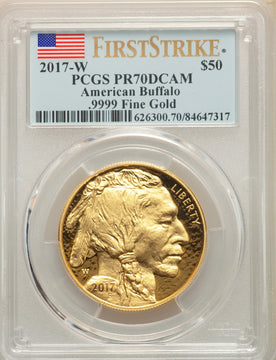 2017-W G$50 Buffalo First Strike PCGS PR70
