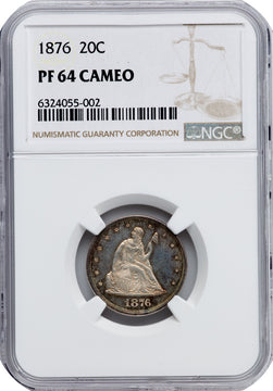 1876 20C CA Proof Twenty Cent Pieces NGC PR64