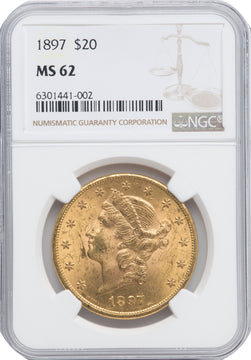 1897 $20 Liberty Double Eagle NGC MS62