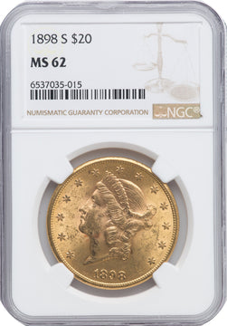 1898-S $20 Liberty Double Eagle NGC MS62