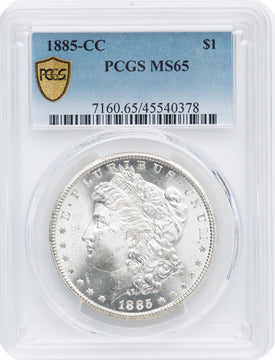 1885-CC S$1 Morgan Dollar PCGS MS65
