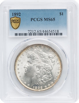 1892 $1 Morgan Dollar PCGS MS65