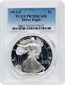 1993-P Silver Eagle PCGS PR70 DCAM
