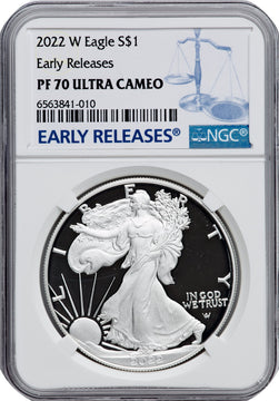 2022-W S$1 Silver Eagle FS PRDC NGC PF70