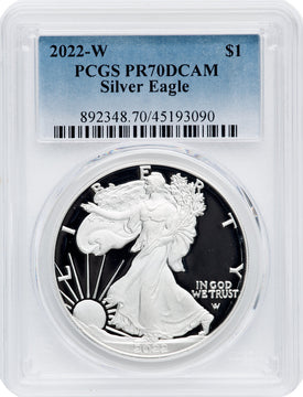 2022-W S$1 Silver Eagle PRDC PCGS PR70