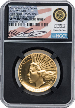 2019-W $100 High Relief Enhanced SP DMPL NGC MS70